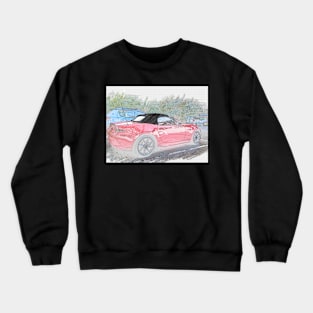 Love red sports car painting Crewneck Sweatshirt